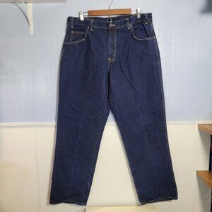Cintas Men's 36x32 Dark Wash Denim Blue Classic Work Jeans